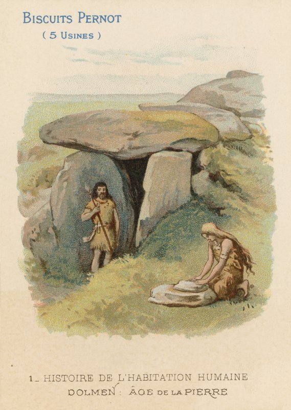 Dolmen z epoki kamienia autorstwa French School