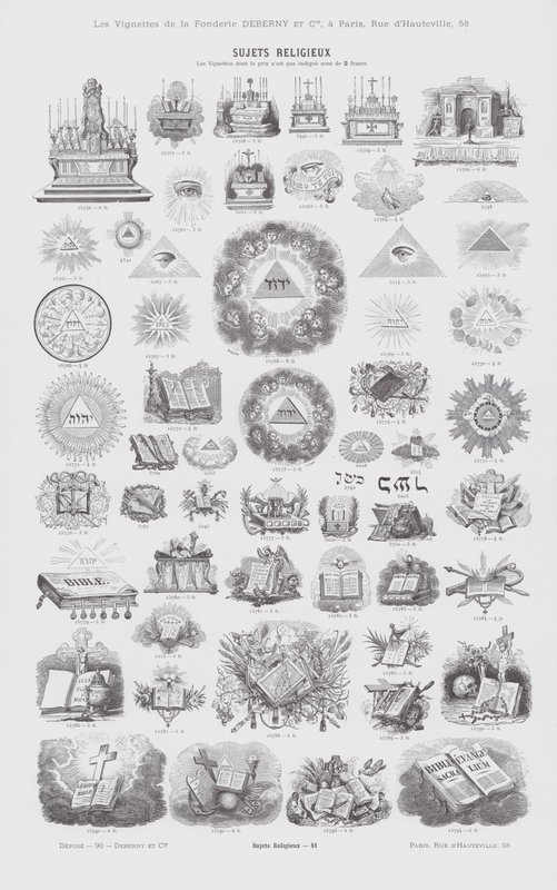 Przedmioty religijne (grafika) autorstwa French School