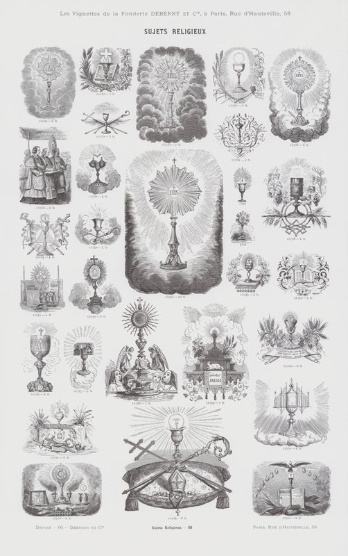 Przedmioty religijne (grafika) autorstwa French School