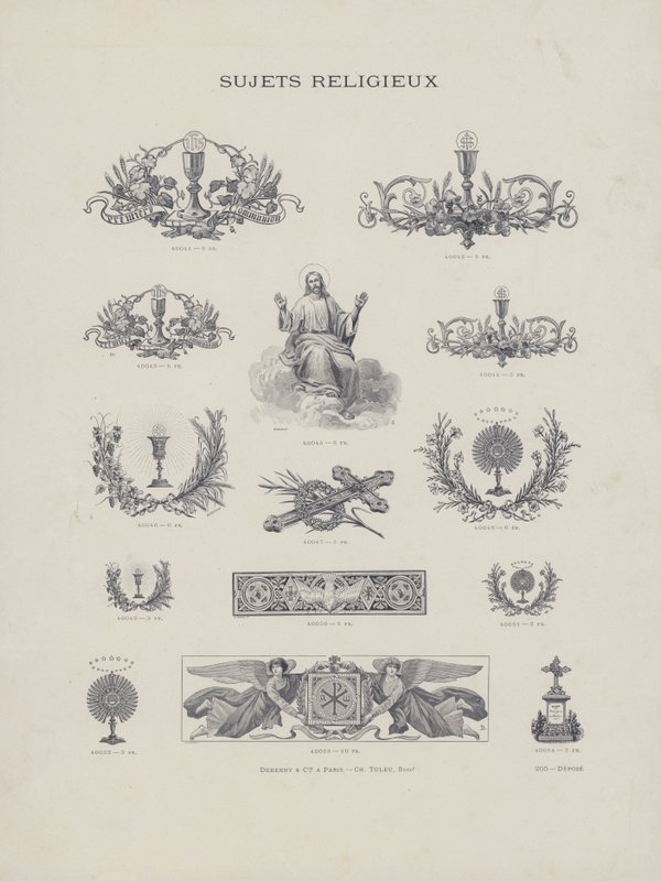 Przedmioty religijne (grafika) autorstwa French School