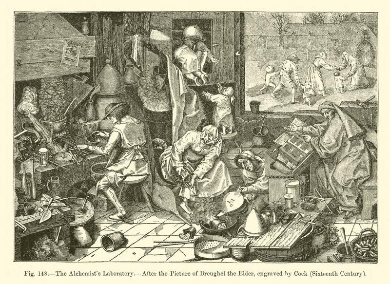 Laboratorium Alchemika (grafika) autorstwa French School