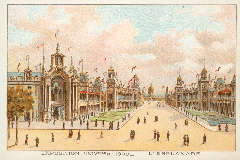 Esplanade, Ekspozycja Universelle 1900, Paryż (chromolitho) autorstwa French School