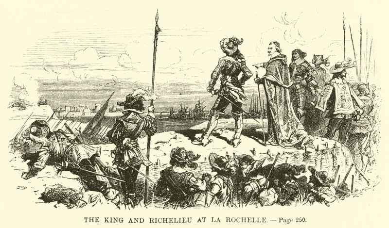 Król i Richelieu w La Rochelle autorstwa French School