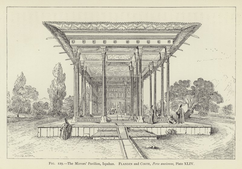 Pawilon Lustrzany, Ispahan autorstwa French School