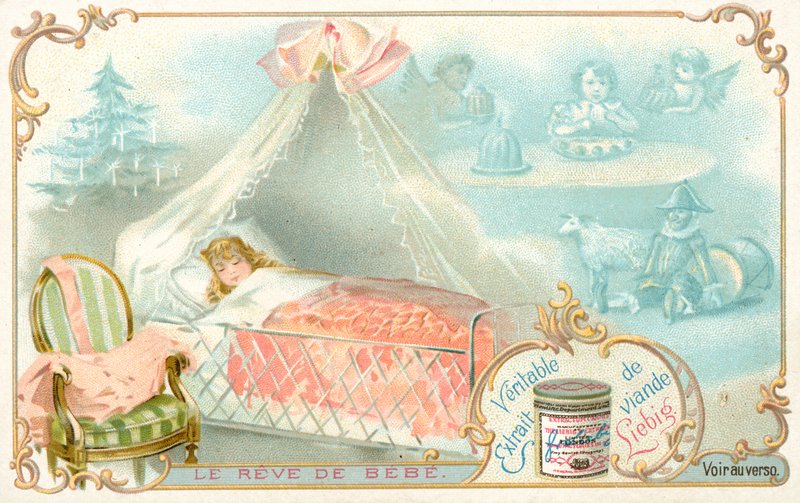 Sen dziecka (chromolitho) autorstwa French School