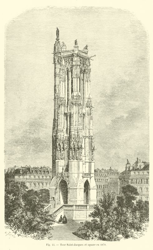 Zwiedzaj Saint-Jacques i plac w 1870 r. autorstwa French School