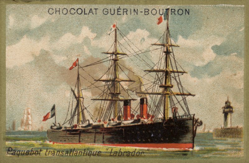 Liniowiec transatlantycki Labrador (chromolitho) autorstwa French School