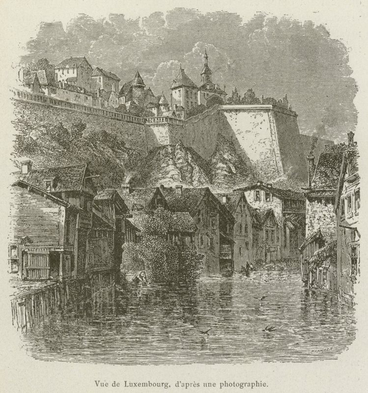 Widok Luksemburga (grafika) autorstwa French School