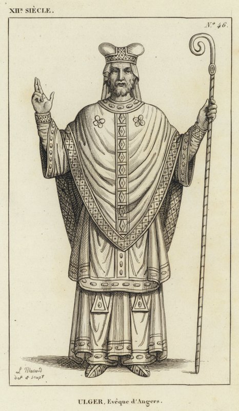 XII wiek, Ulger, biskup Angers (rycina) autorstwa French School