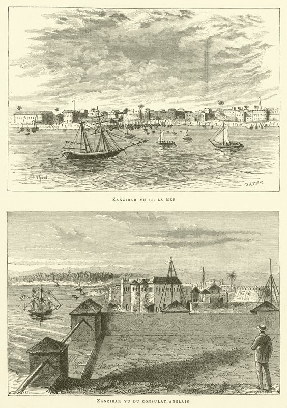 Zanzibar (grawerowanie) autorstwa French School