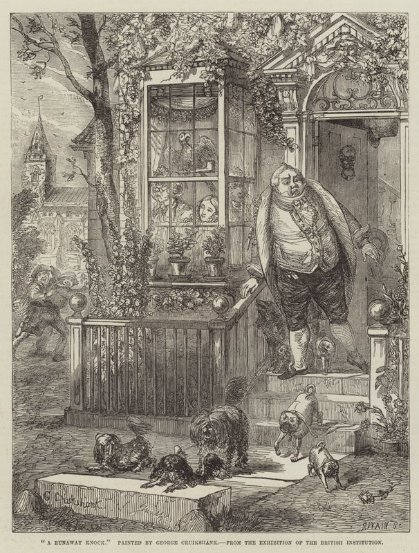 Uciekający puk autorstwa George Cruikshank