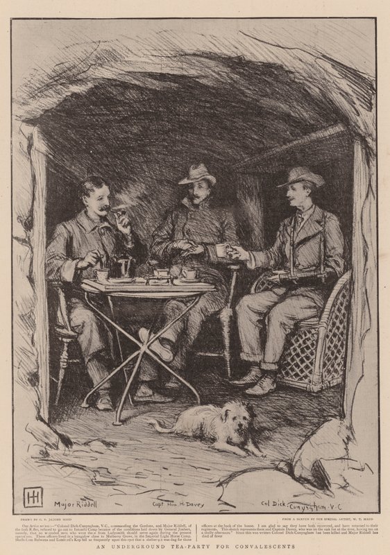 Podziemna impreza herbaciana dla rekonwalescentów autorstwa George Percy Jacomb Hood