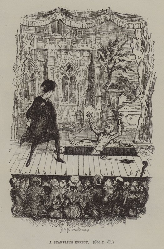 Zaskakujący efekt (grawerunek) autorstwa George (after) Cruikshank