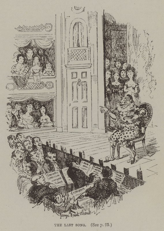Ostatnia piosenka (rycina) autorstwa George (after) Cruikshank