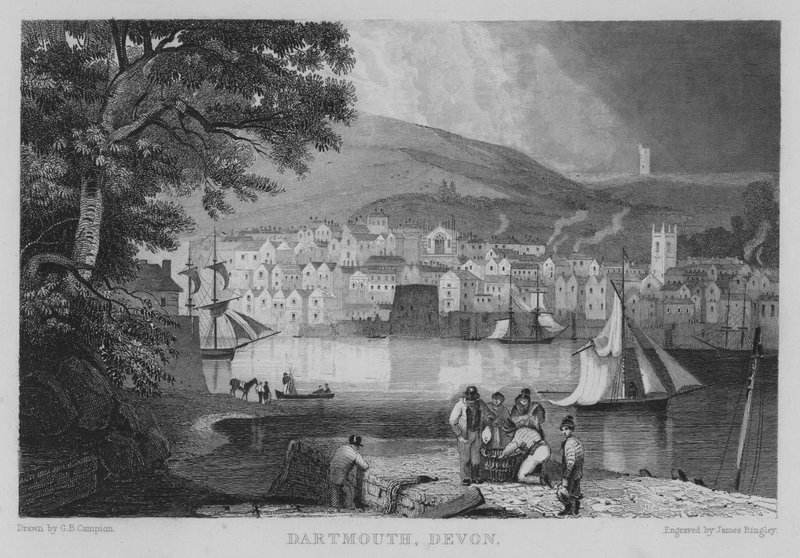 Dartmouth, Devon (grawerowanie) autorstwa George Bryant Campion