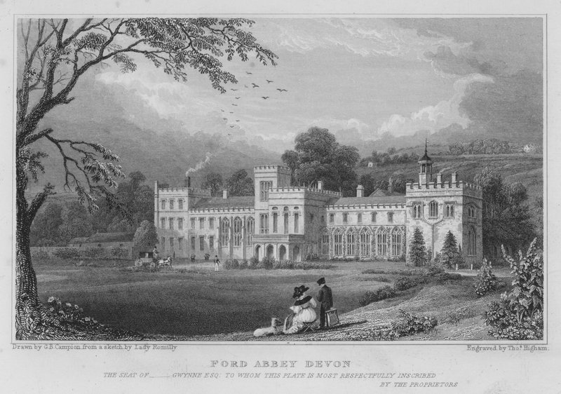 Ford Abbey, Devon (grawerowanie) autorstwa George Bryant Campion