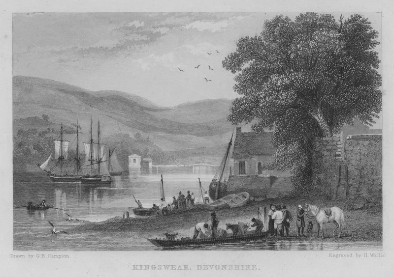 Kingswear, Devonshire (grawerowanie) autorstwa George Bryant Campion