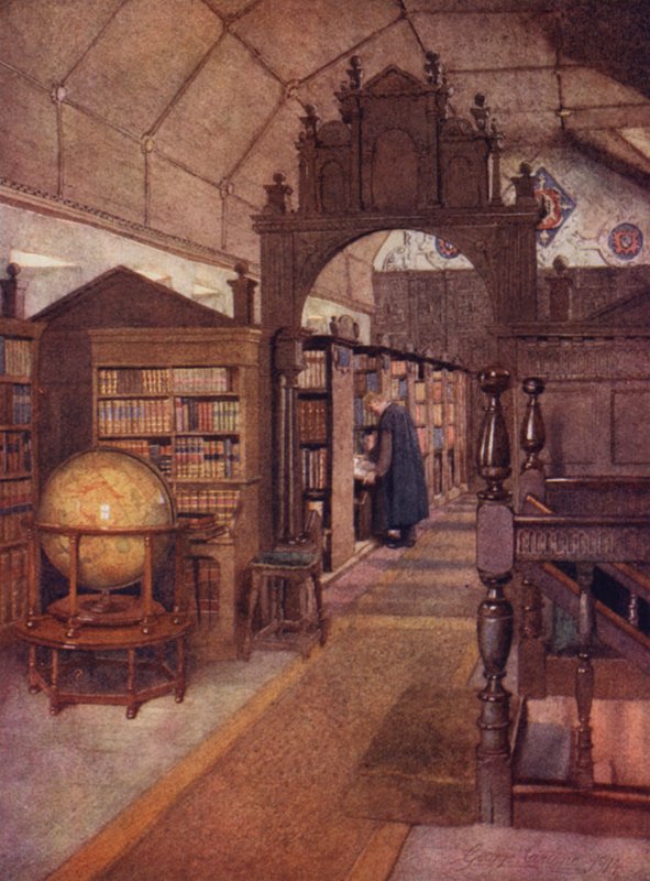 Oxford: Biblioteka Merton (kolor lito) autorstwa George Carline