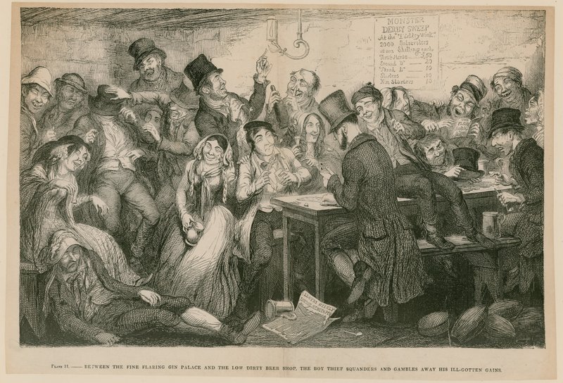 Z "Dzieci pijaka", 1848 autorstwa George Cruikshank