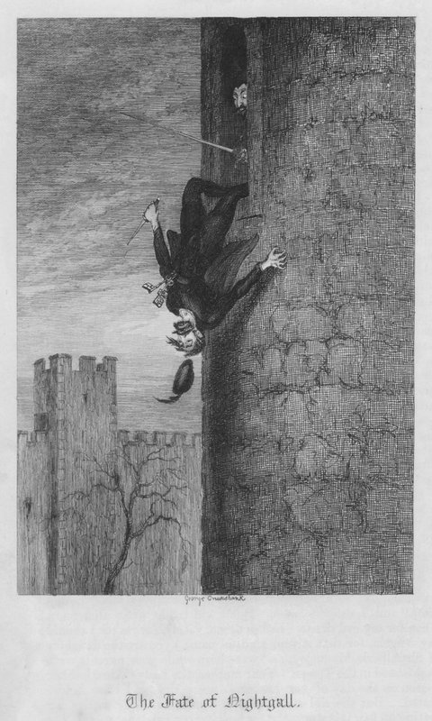 Los Nightgalla (rycina) autorstwa George Cruikshank