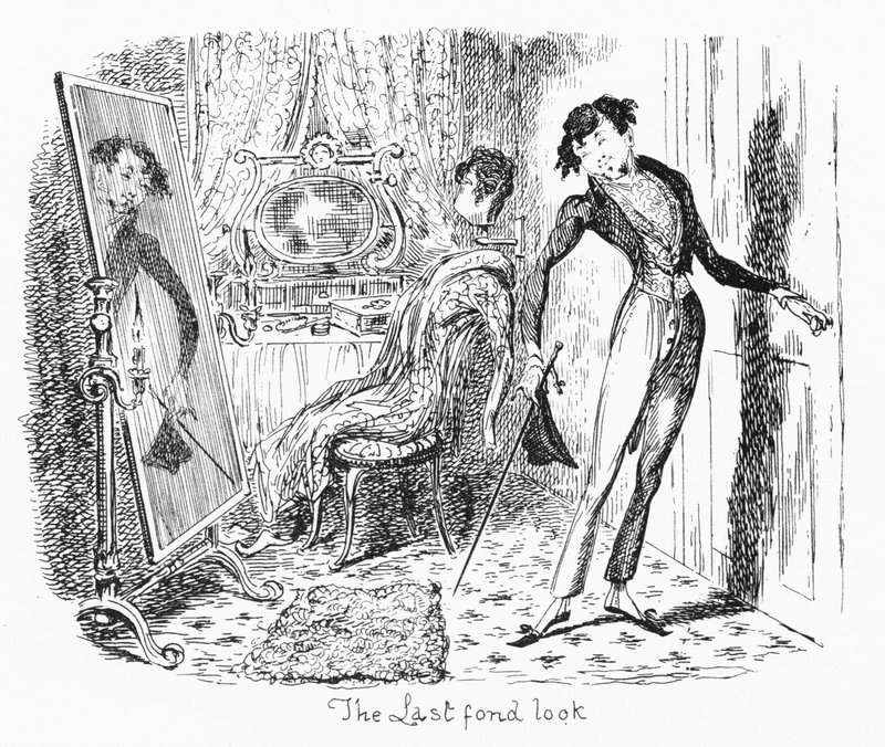 The Last Fond Look (grawerowanie) autorstwa George Cruikshank