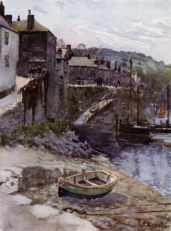 At Newlyn (kolor lito) autorstwa George Franck Nicholls
