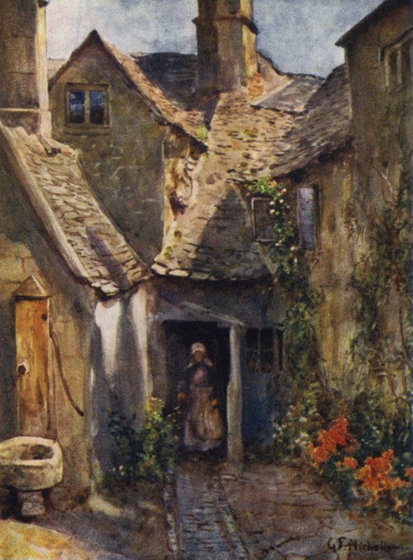 Stare domy, Chipping Campden autorstwa George Franck Nicholls