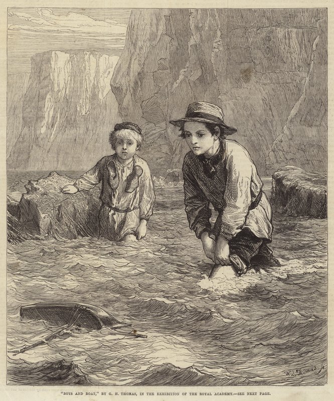 Chłopcy i łódź autorstwa George Housman Thomas