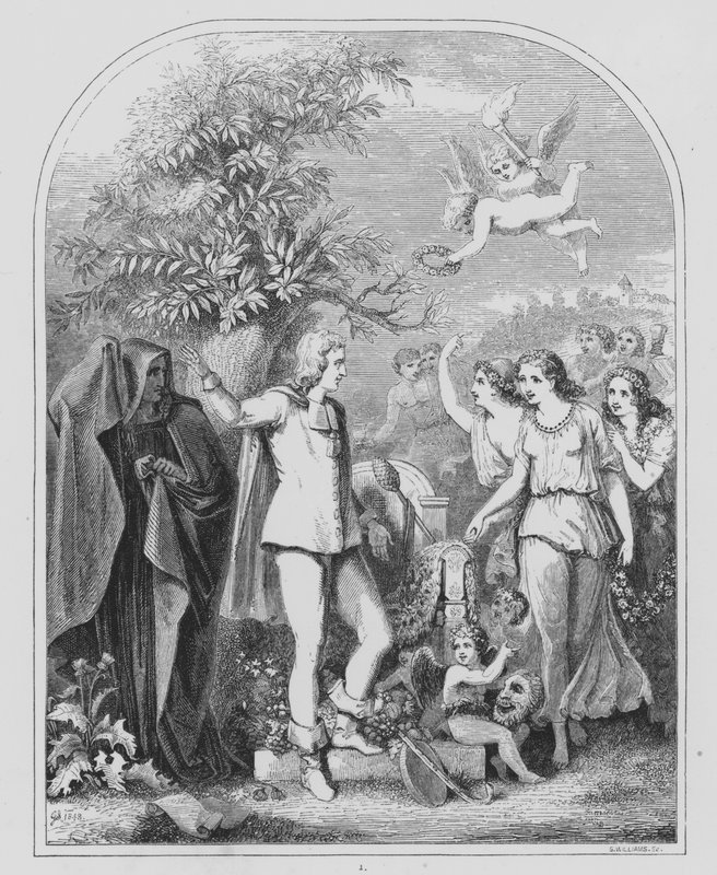 John Milton, L’Allegro (grafika) autorstwa George Snr (after) Scharf