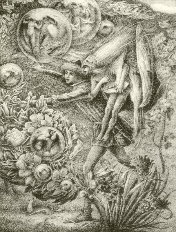 Ferdynand i Ariel (grawiura) autorstwa George Woolliscroft Rhead