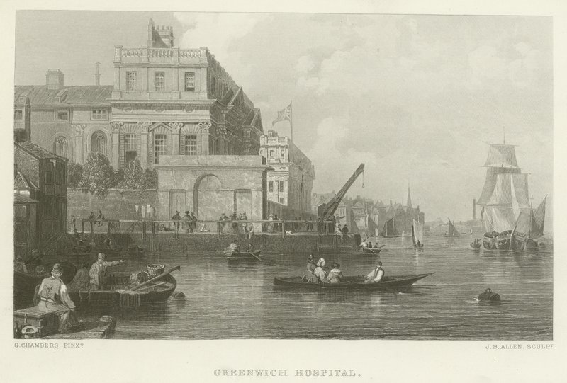 Szpital w Greenwich autorstwa George the Elder Chambers