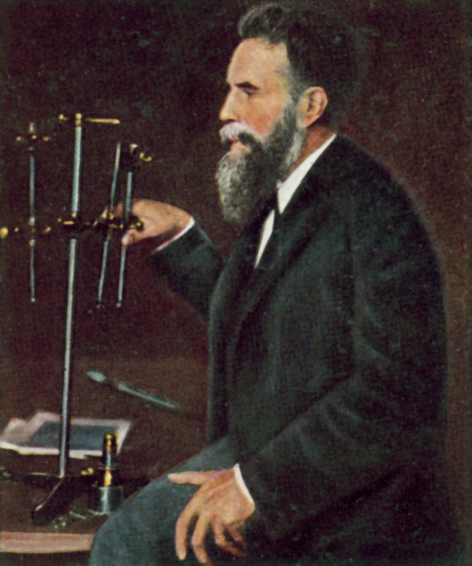 Wilhelm Roentgen, niemiecki fizyk (zdjęcie kolorowe) autorstwa German Photographer