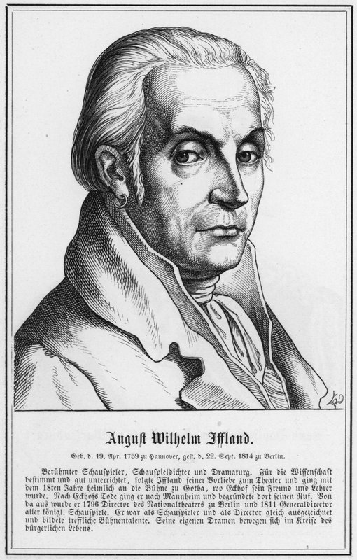 August Wilhelm Iffland (grafika) autorstwa German School