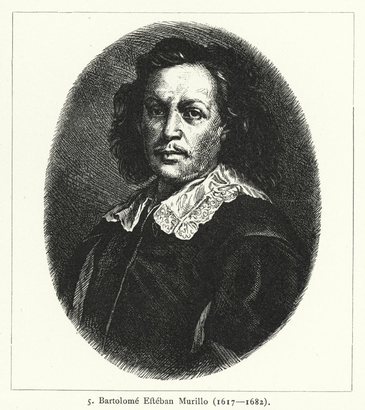 Bartolome Esteban Murillo, hiszpański malarz barokowy (grafika) autorstwa German School