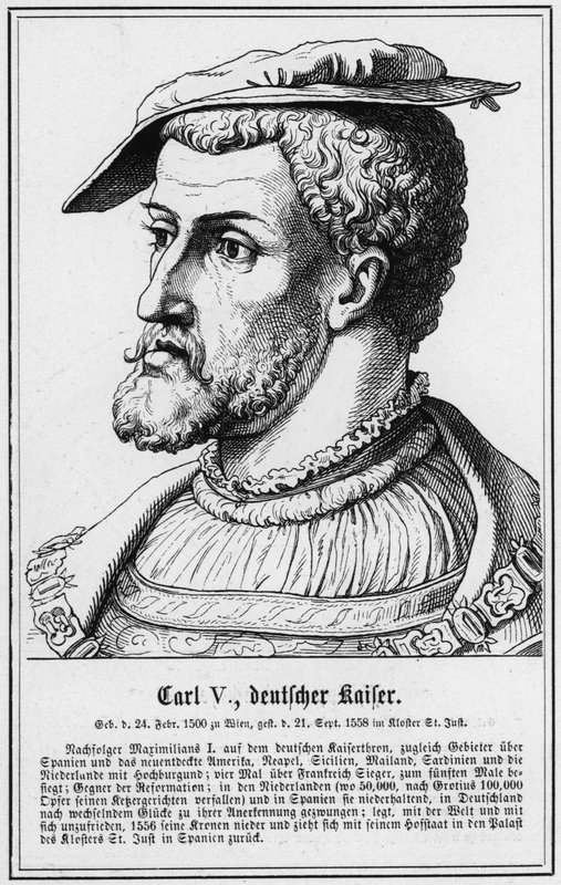 Karol V, Deutscher Kaiser (grafika) autorstwa German School