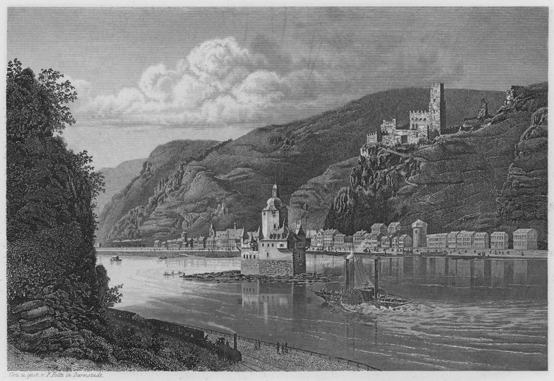 Caub i Palatynat (rycina) autorstwa German School
