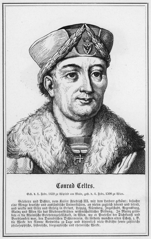 Conrad Celtes (grafika) autorstwa German School