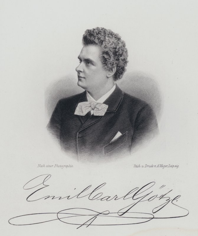 Emil Goetze, niemiecki śpiewak operowy (grafika) autorstwa German School