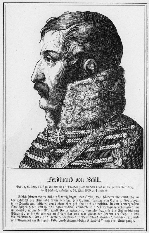 Ferdinand von Schill (grafika) autorstwa German School