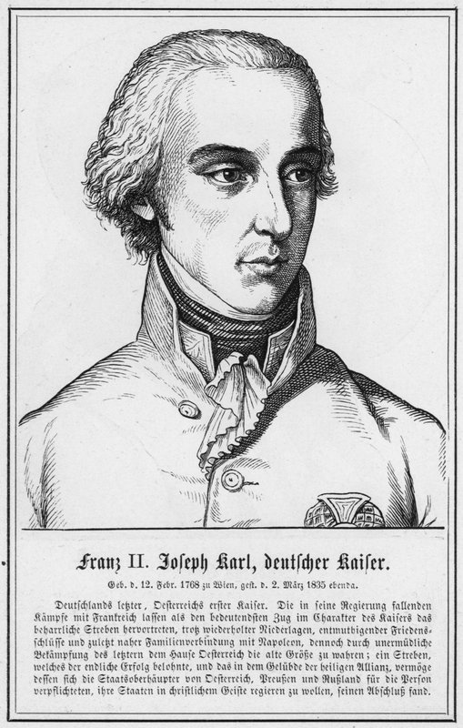 Franciszek II Józef Karl, Deutscher Kaiser (grafika) autorstwa German School
