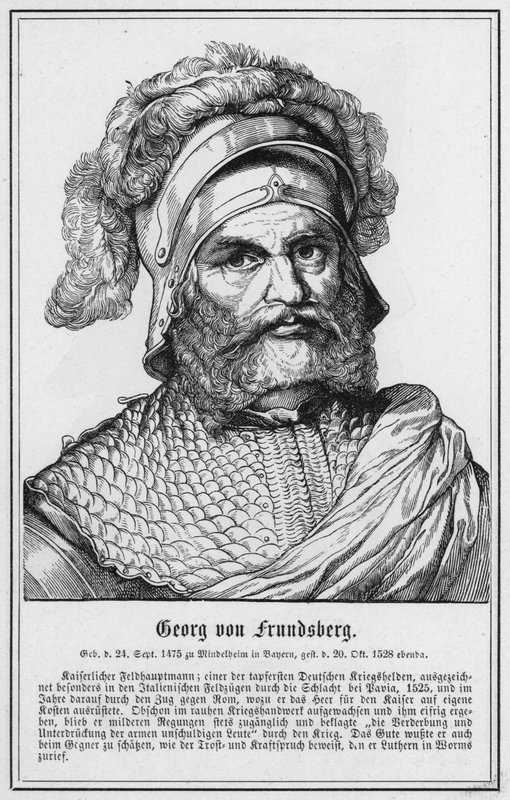 Georg von Frundsberg (grafika) autorstwa German School