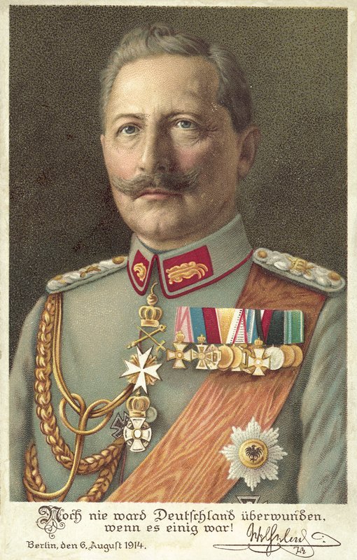 Kaiser Wilhelm II Niemiec (kolor lito) autorstwa German School