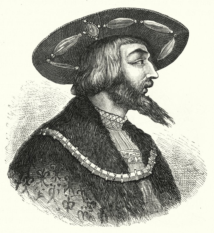 Król Ludwik II Węgierski (grafika) autorstwa German School
