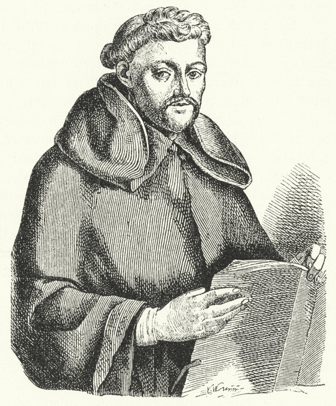 Luis de Leon , hiszpański poeta liryczny (grafika) autorstwa German School