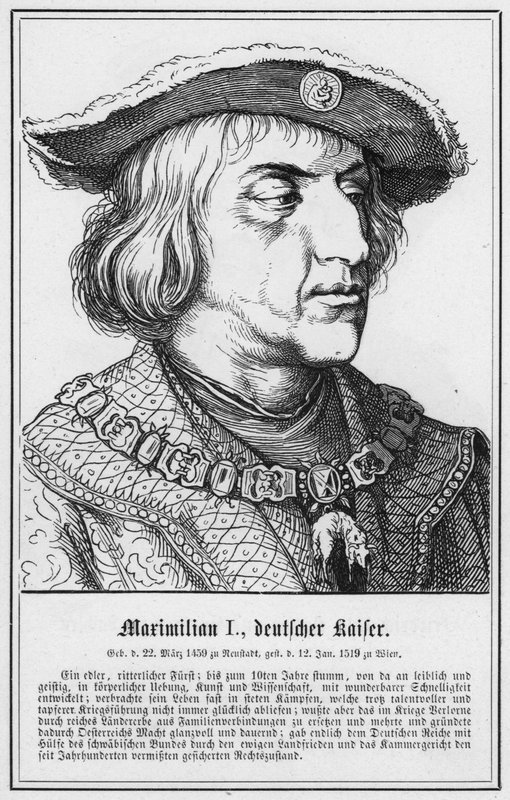 Maksymilian I, Deutscher Kaiser (grafika) autorstwa German School