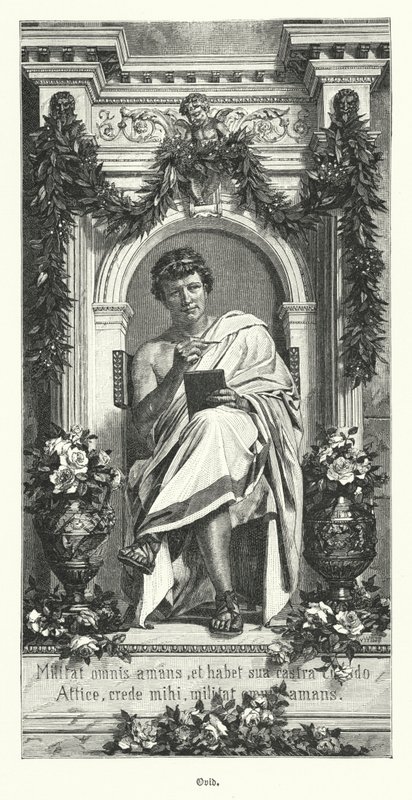Owidiusz, poeta rzymski (rycina) autorstwa German School