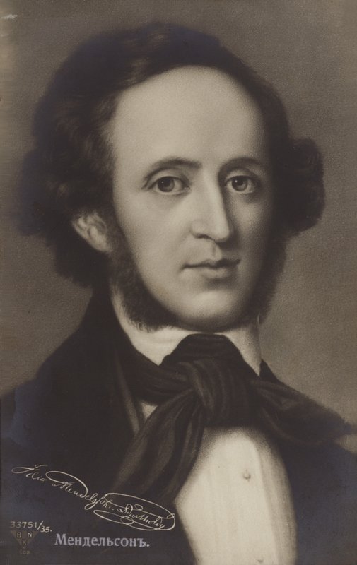 Portret Feliksa Mendelssohna autorstwa German School