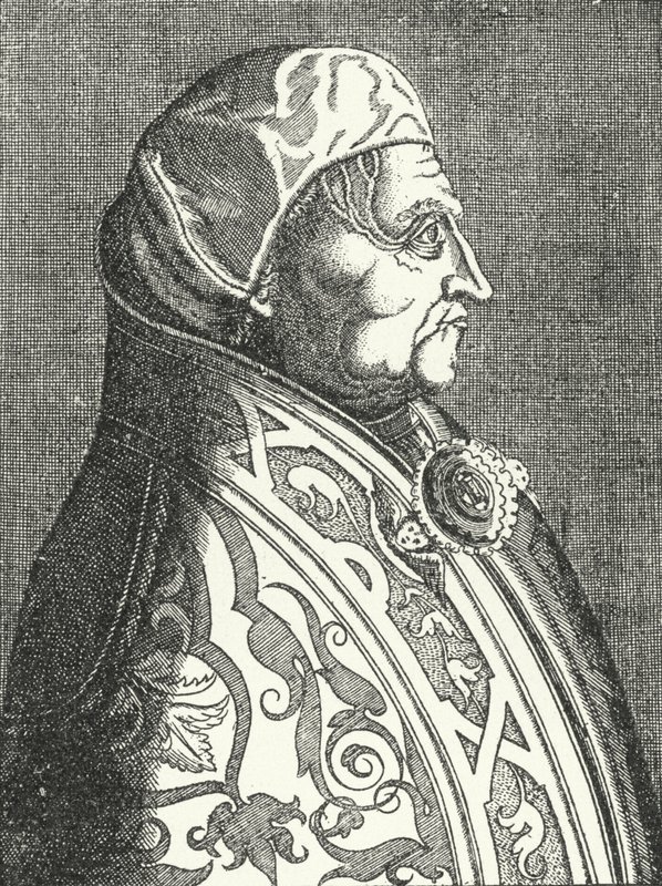 Portret papieża Piusa II (rycina) autorstwa German School