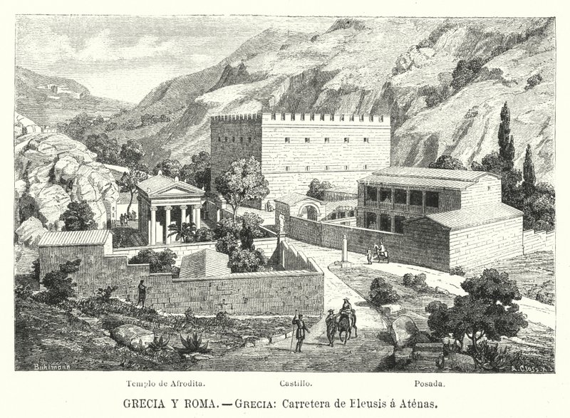 Droga z Eleusis do Aten, Grecja (lito) autorstwa German School