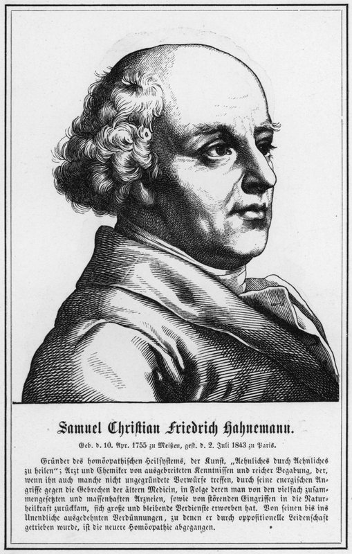 Samuel Christian Friedrich Hahnemann (grafika) autorstwa German School